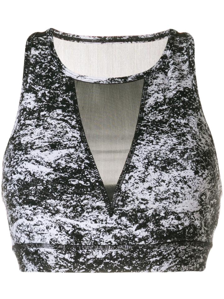 Dkny Cropped Sleevless Top - Black
