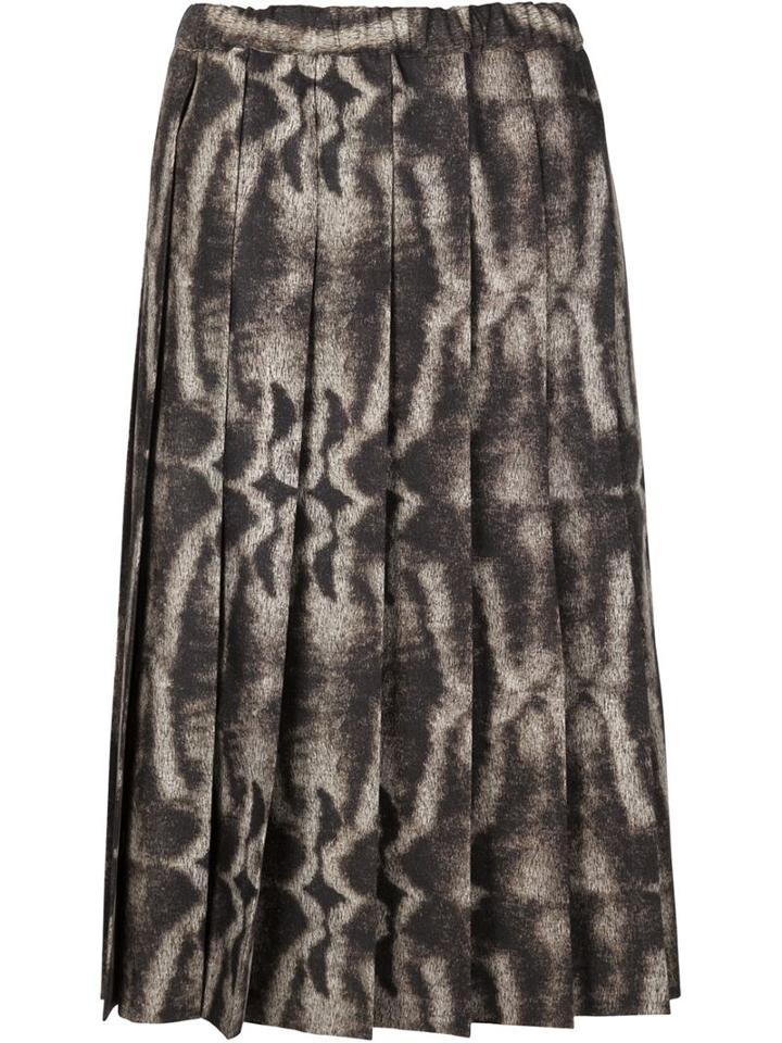 Comme Des Garçons Pleated Midi Skirt, Women's, Size: S, Polyester