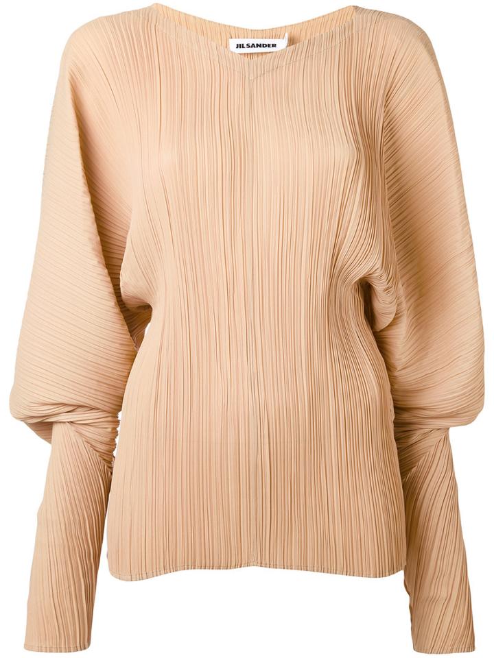 Jil Sander - Calia Blouse - Women - Polyester - 34, Nude/neutrals, Polyester