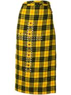 Comme Des Garçons Pre-owned 2000's Plaid Envelope Skirt - Yellow