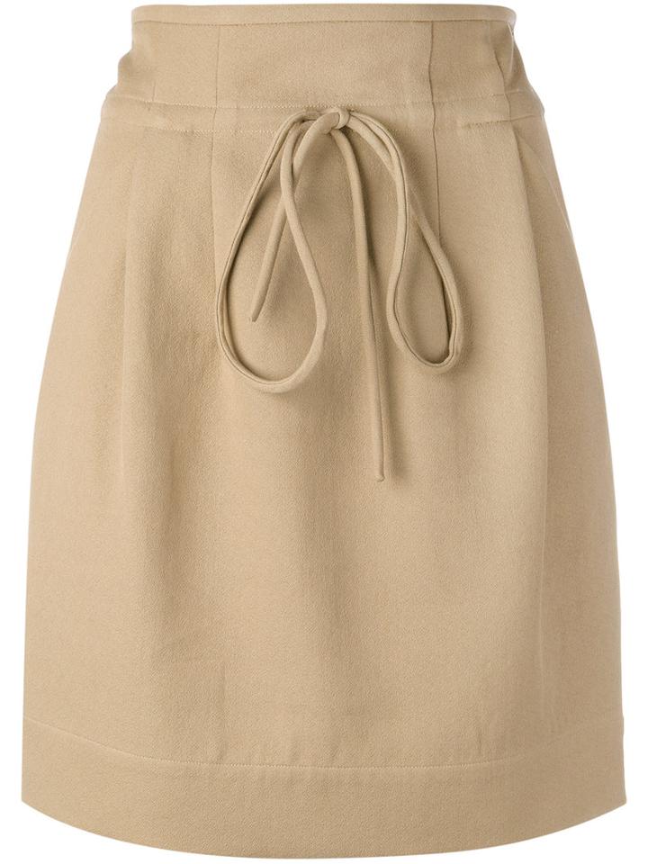 Iro - Mini Skirt - Women - Cotton/polyamide - 34, Brown, Cotton/polyamide
