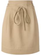Iro - Mini Skirt - Women - Cotton/polyamide - 34, Brown, Cotton/polyamide