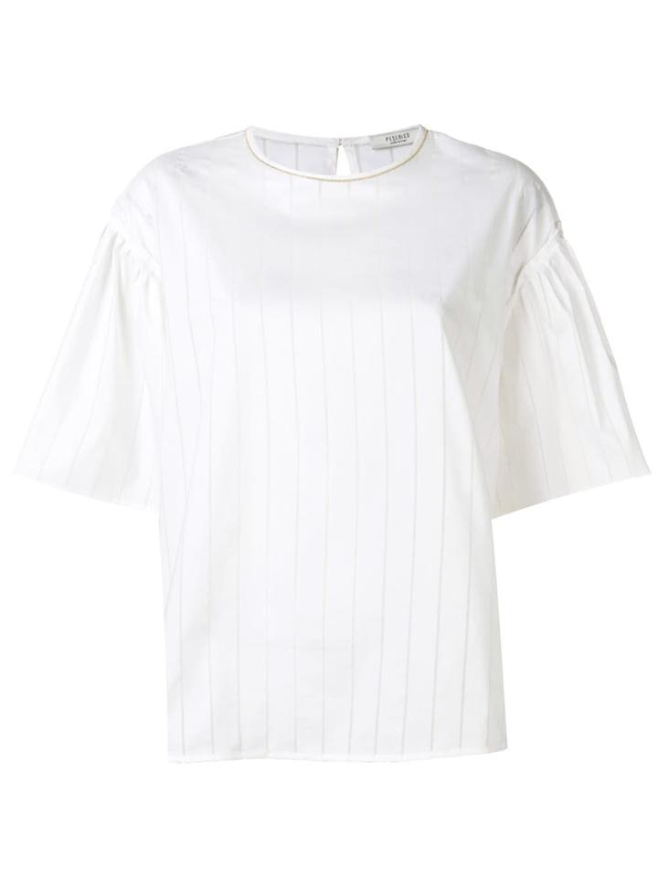 Peserico Striped Blouse - White
