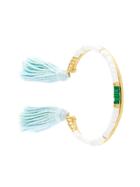 Aurelie Bidermann Sioux Pompon Bracelet - White