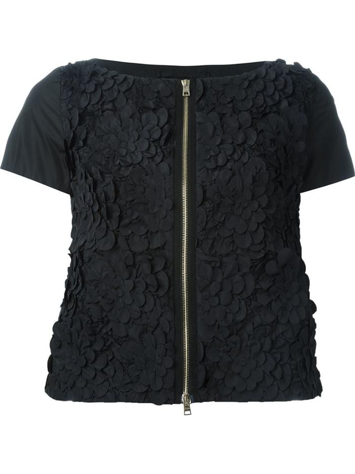 Herno Floral Appliqué Shortsleeved Jacket