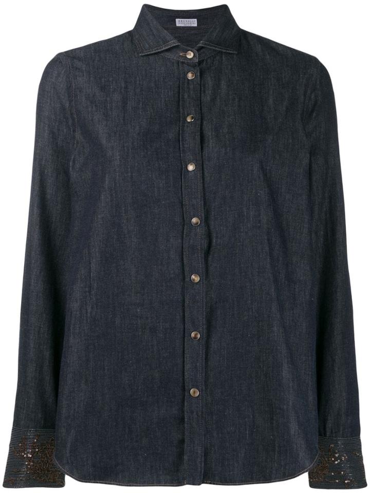 Brunello Cucinelli Button Denim Shirt - Blue