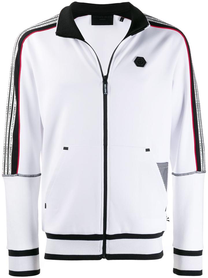 Philipp Plein Striped Active Jacket - White
