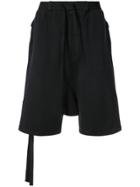 Unravel Project Relaxed Fit Drop Crotch Shorts - Black