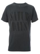 Saturdays Surf Nyc Herb Stacked T-shirt, Men's, Size: M, Black, Cotton