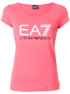 Ea7 Emporio Armani Logo Print T-shirt - Pink & Purple