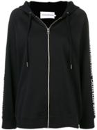 Ck Jeans Zip-through Logo Tape Hoodie - Black