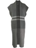 Lorena Antoniazzi Long Knitted Vest - Grey