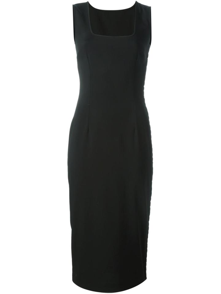 Dolce & Gabbana Vintage Square-shaped Collar Sheath Dress - Black
