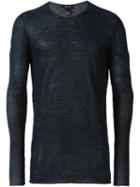 Avant Toi Fine Knit Sweater, Men's, Size: S, Blue, Cotton/linen/flax
