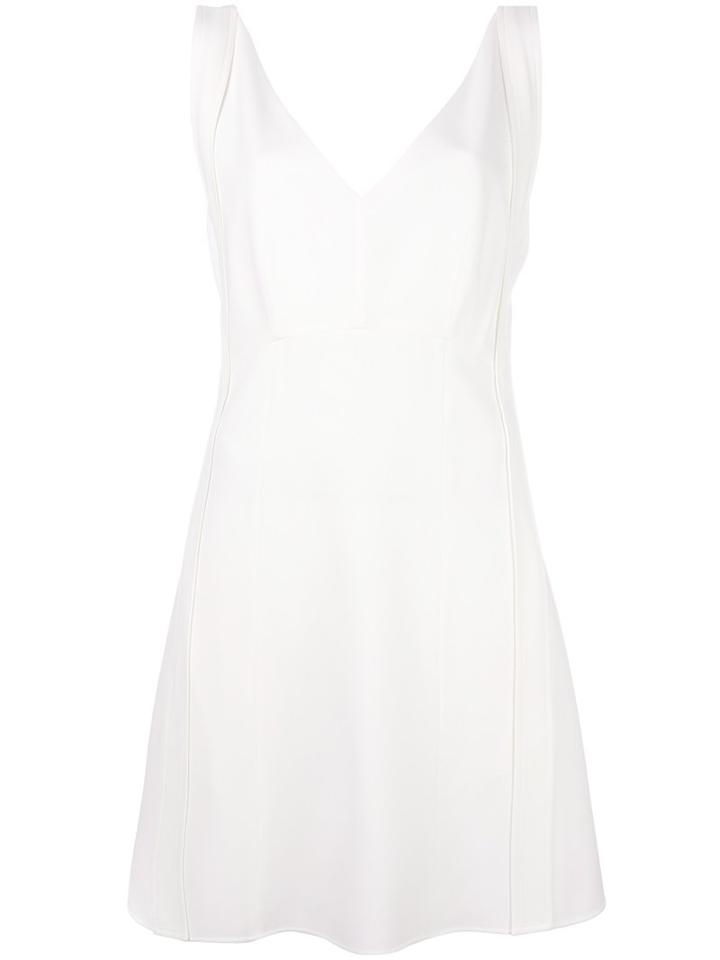 Chloé Short Sleeveless Dress, Women's, Size: 40, White, Silk/acetate/viscose