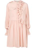 Erika Cavallini Ruffled Shirt Dress - Nude & Neutrals
