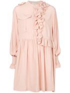 Erika Cavallini Ruffled Shirt Dress - Nude & Neutrals