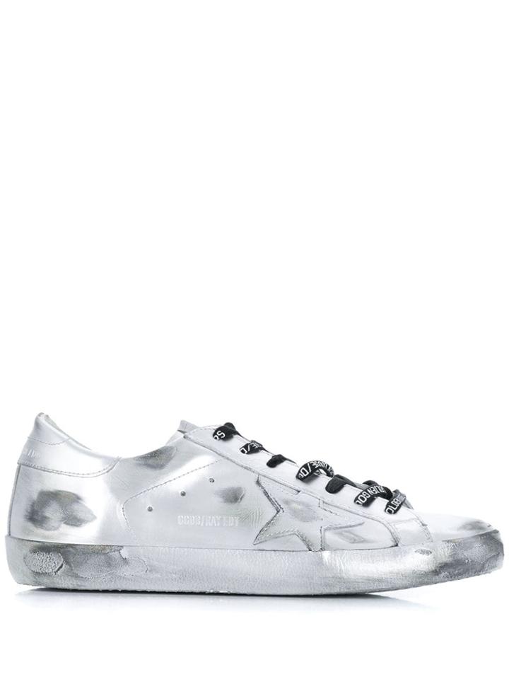 Golden Goose Superstar Ray Metallic Sneakers - Silver