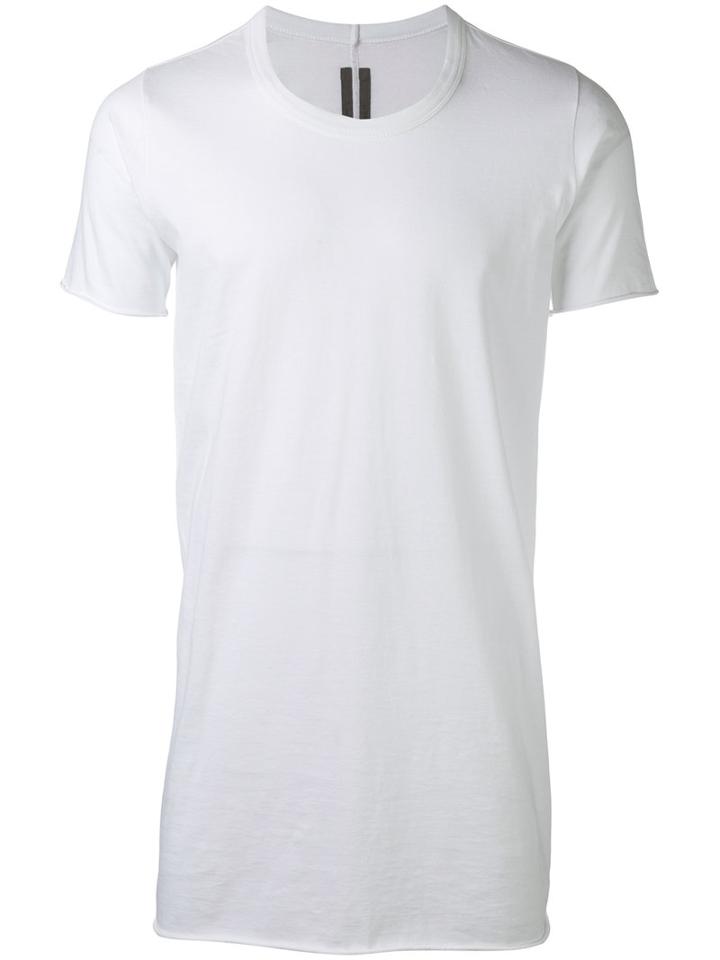 Rick Owens Round Neck T-shirt, Men's, Size: Large, White, Cotton