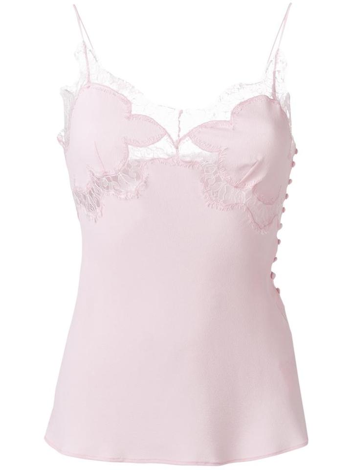 Antonio Berardi Lace Inserts Top, Women's, Size: 40, Pink/purple, Acetate/silk
