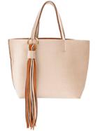 Alila Large Fringed Tote - Nude & Neutrals