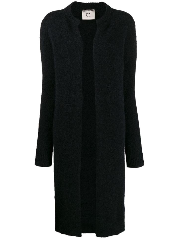 Semicouture Open-front Cardi-coat - Black