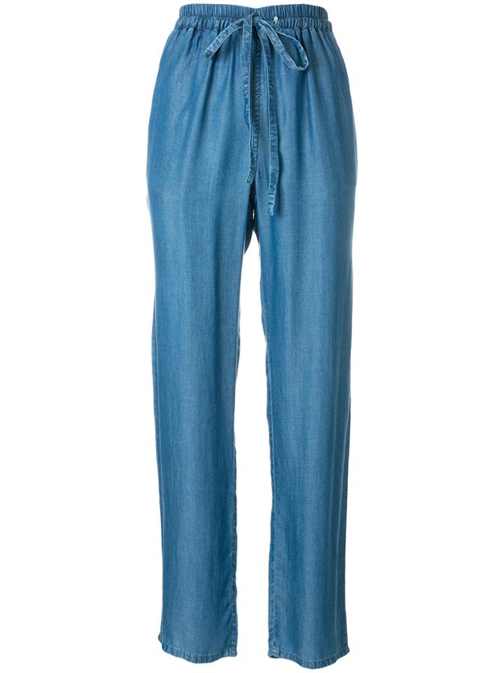 Michael Michael Kors High-waist Straight-leg Trousers - Blue