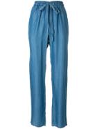 Michael Michael Kors High-waist Straight-leg Trousers - Blue