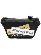 Dolce & Gabbana Logo Tape Belt Bag - Black