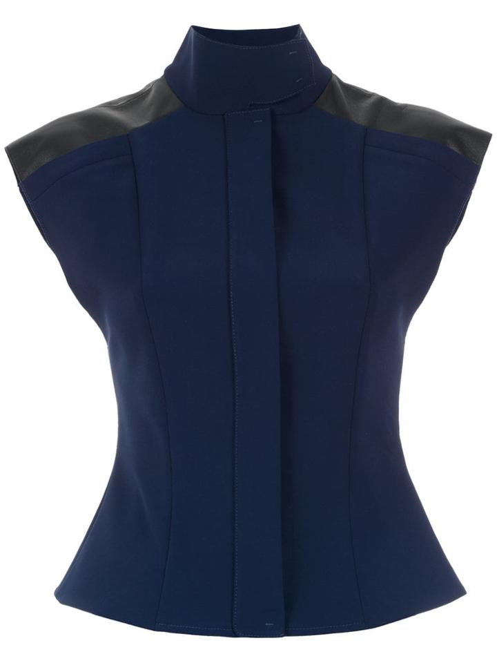 Gloria Coelho Structured Gilet - Blue