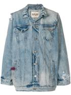 Warren Lotas Distressed Denim Jacket - Blue