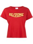 Re/done 1970s Logo Print T-shirt - Red