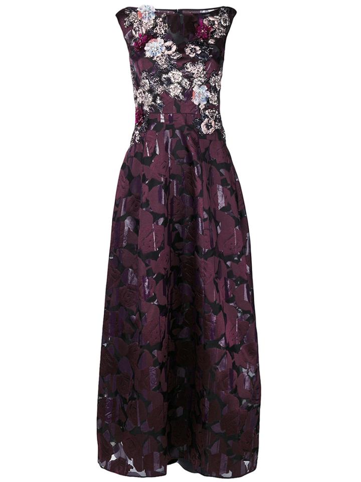 Talbot Runhof Noralee Dress - Pink & Purple