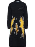 Prada Thunder Midi Knitted Dress - Black