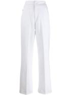Msgm High-rise Wide Trousers - White