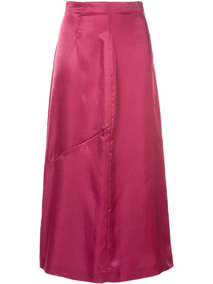 Mm6 Maison Margiela High Waisted Zip Detail Skirt - Pink