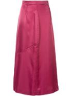 Mm6 Maison Margiela High Waisted Zip Detail Skirt - Pink