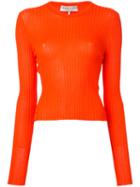 Emilio Pucci - Knitted Fitted Top - Women - Rayon - M, Yellow/orange, Rayon