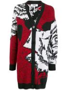 Msgm Button Front Cardigan - Red
