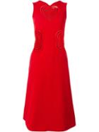 Christopher Kane Macrame Heart Dress, Women's, Size: 10, Red, Acetate/viscose/polyamide/silk