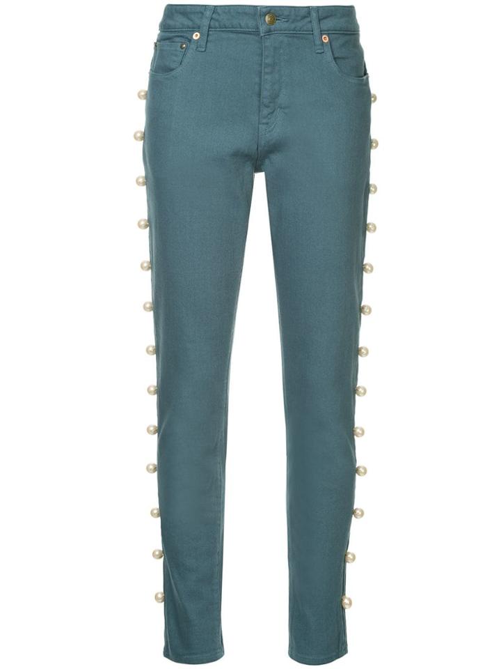 Tu Es Mon Trésor Side Pearl Edge/3 Year Jeans - Blue