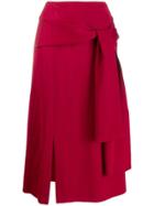 Joseph Straight-fit Midi Skirt - Red