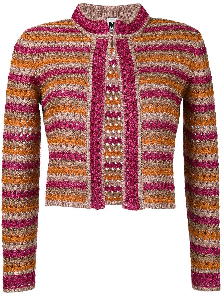 M Missoni - Loose Knit Blazer - Women - Viscose/metallic (grey) Fibre - 40, Viscose/metallic Fibre