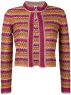 M Missoni - Loose Knit Blazer - Women - Viscose/metallic (grey) Fibre - 40, Viscose/metallic Fibre