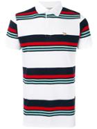 Maison Kitsuné - Striped Polo Shirt - Men - Cotton/linen/flax - Xs, Red, Cotton/linen/flax