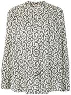 Isabel Marant Étoile Swirl Print Mandarin Collar Shirt - White