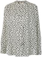 Isabel Marant Étoile Swirl Print Mandarin Collar Shirt - White