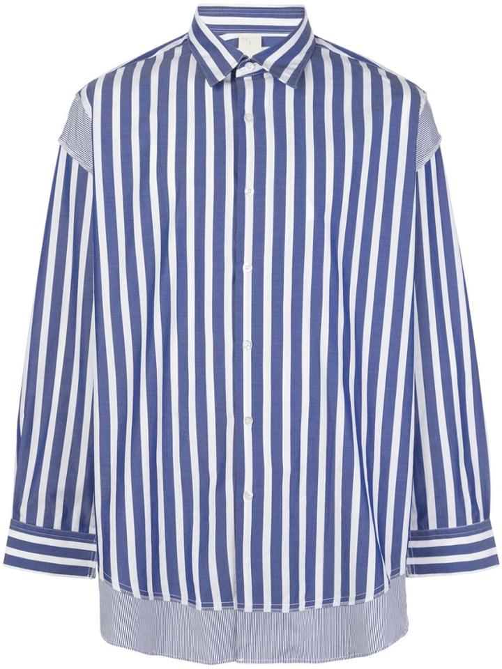 N. Hoolywood N. Hoolywood 192sh05014 Blue Stripe - White