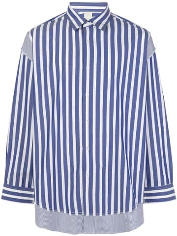 N. Hoolywood N. Hoolywood 192sh05014 Blue Stripe - White