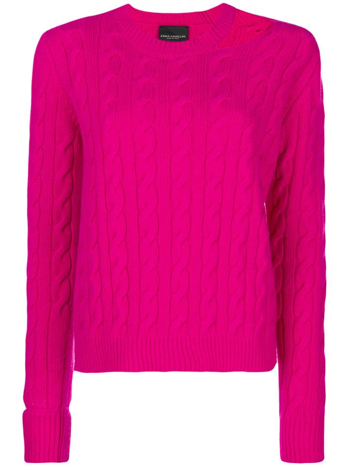 Erika Cavallini Cut-out Jumper - Pink & Purple